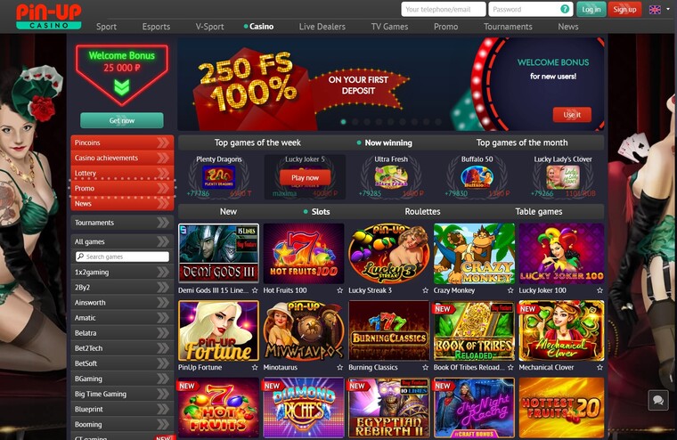 casino pin up online game